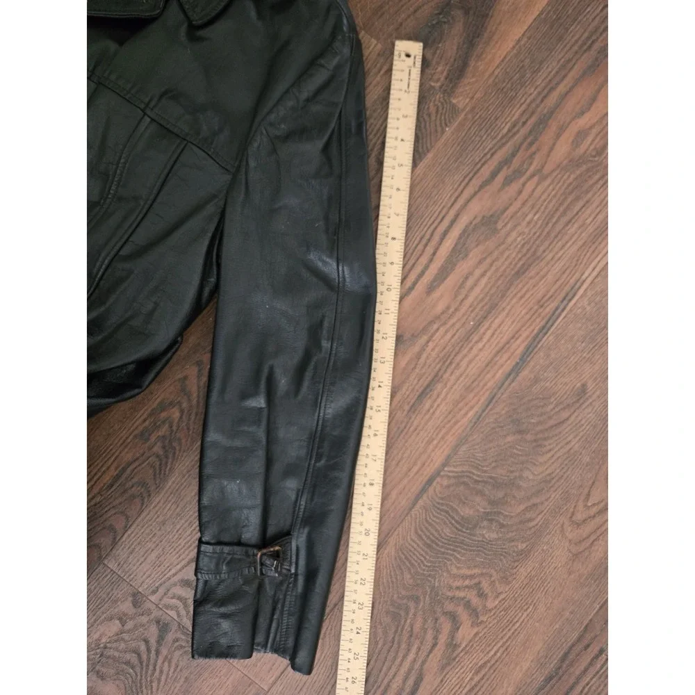 VTG 50s IRVIN FOSTER ZIP OUT Horsehide Leather Shearling Coat Jacket USA Mens 44
